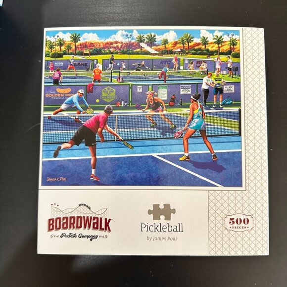 500 Piece Boardwalk High Quality PICKLEBALL Themed Jigsaw Puzzle - Picture 2 of 7